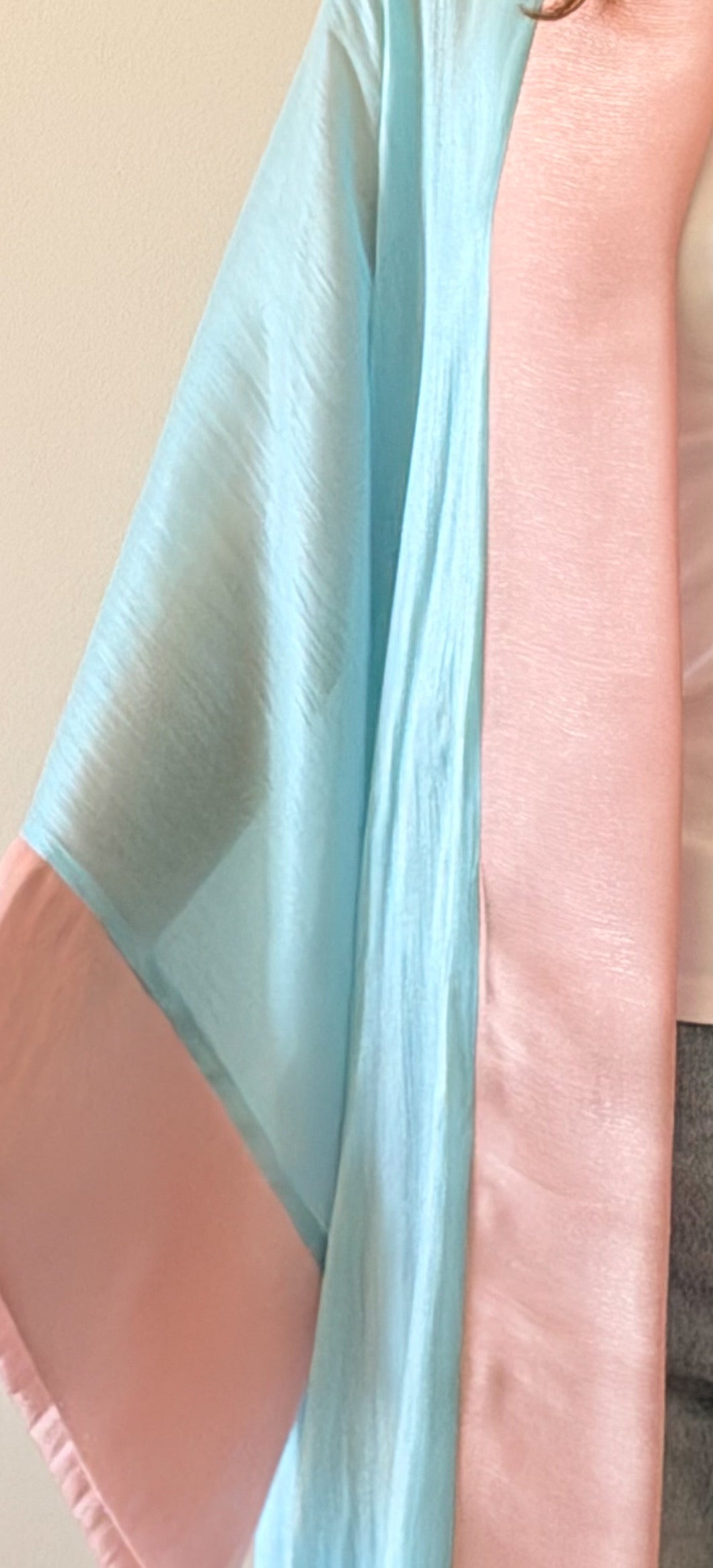 NOARINA Sheer Chiffon Baby Blue Kimono