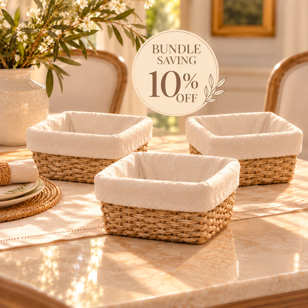 SAVING Bundle "10% OFF": 3 KORGY Khos Baskets