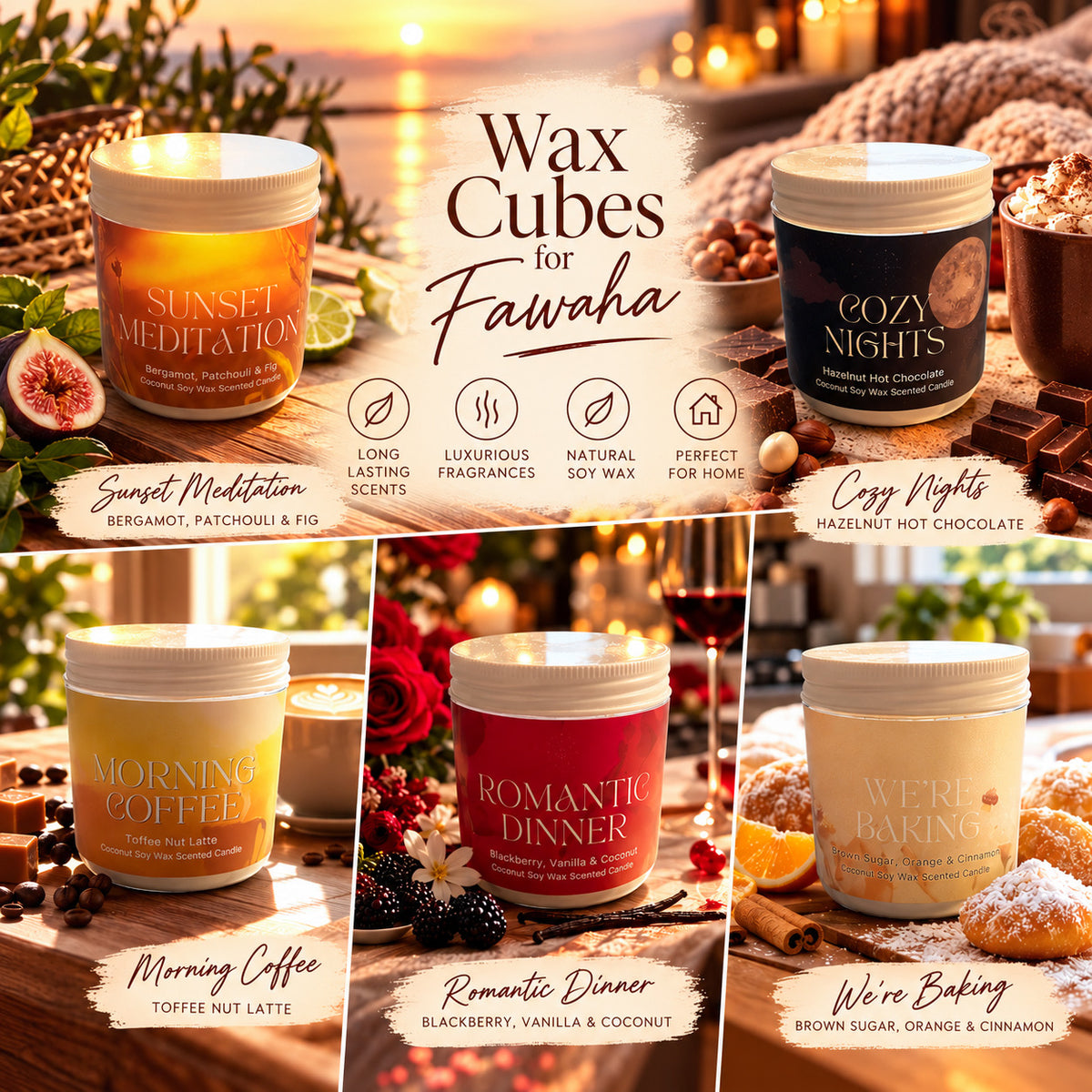 MOODY Wax Melts Jar (Scent For Fawaha)