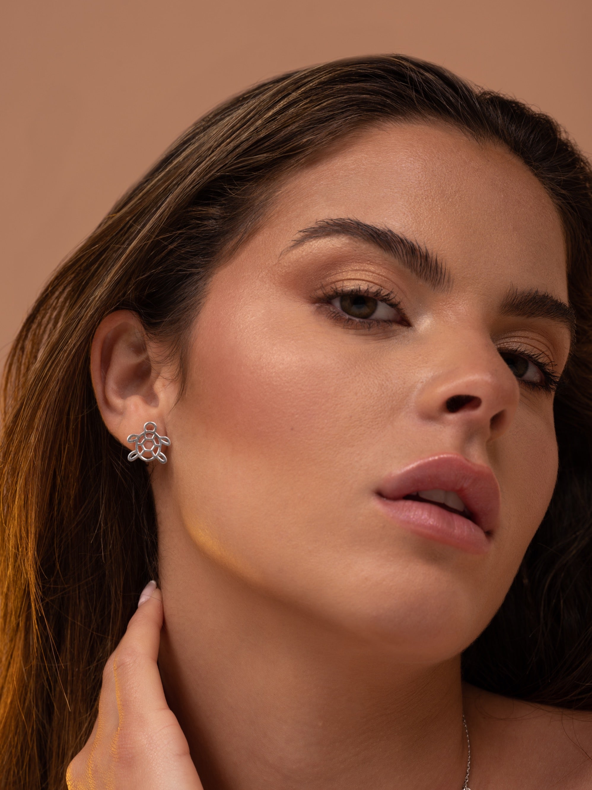 CHAMABELL Freedom Silver Tortoise Earrings