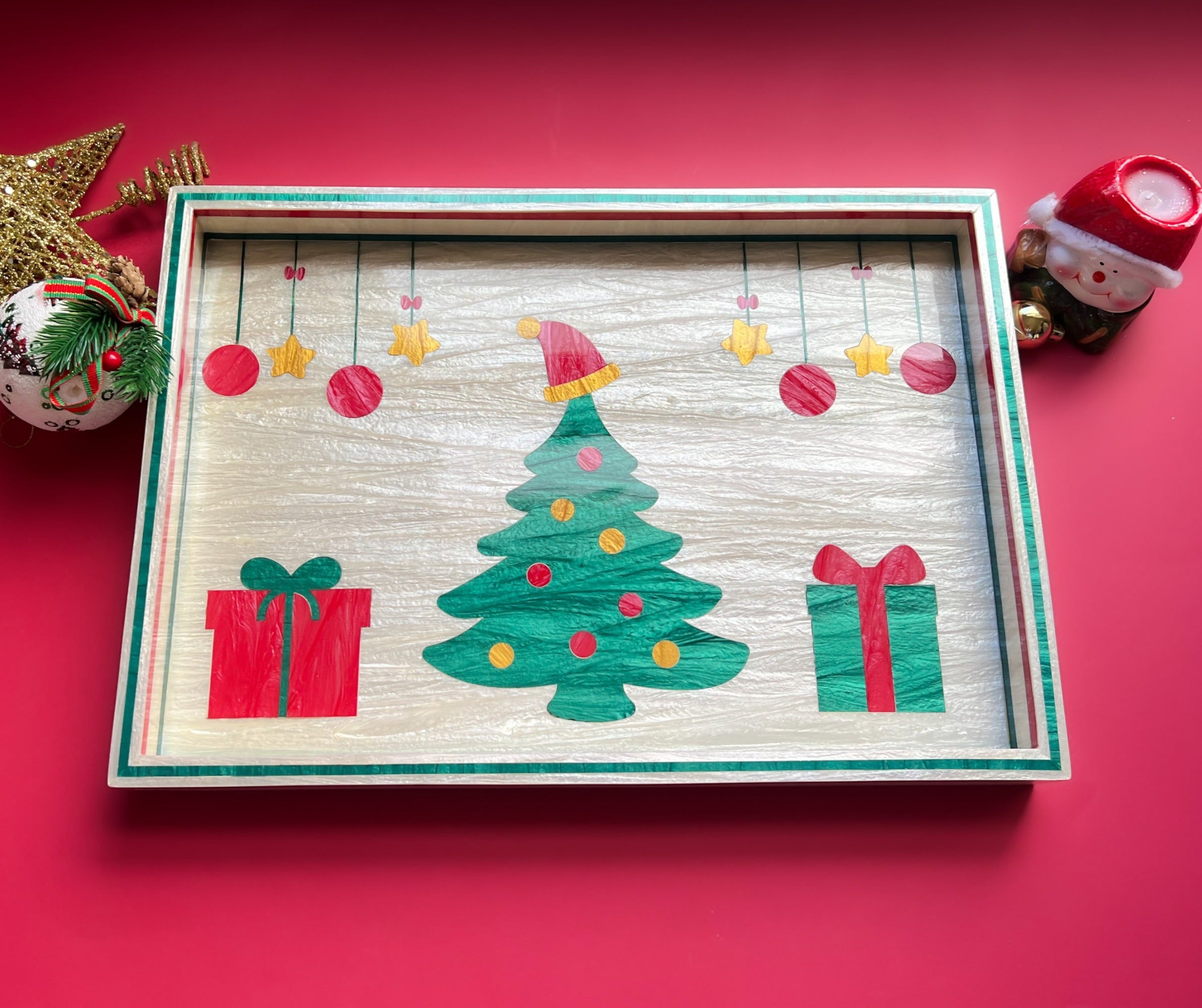 Christmas Gifts Wooden x Mother of Pearl Tray – 2