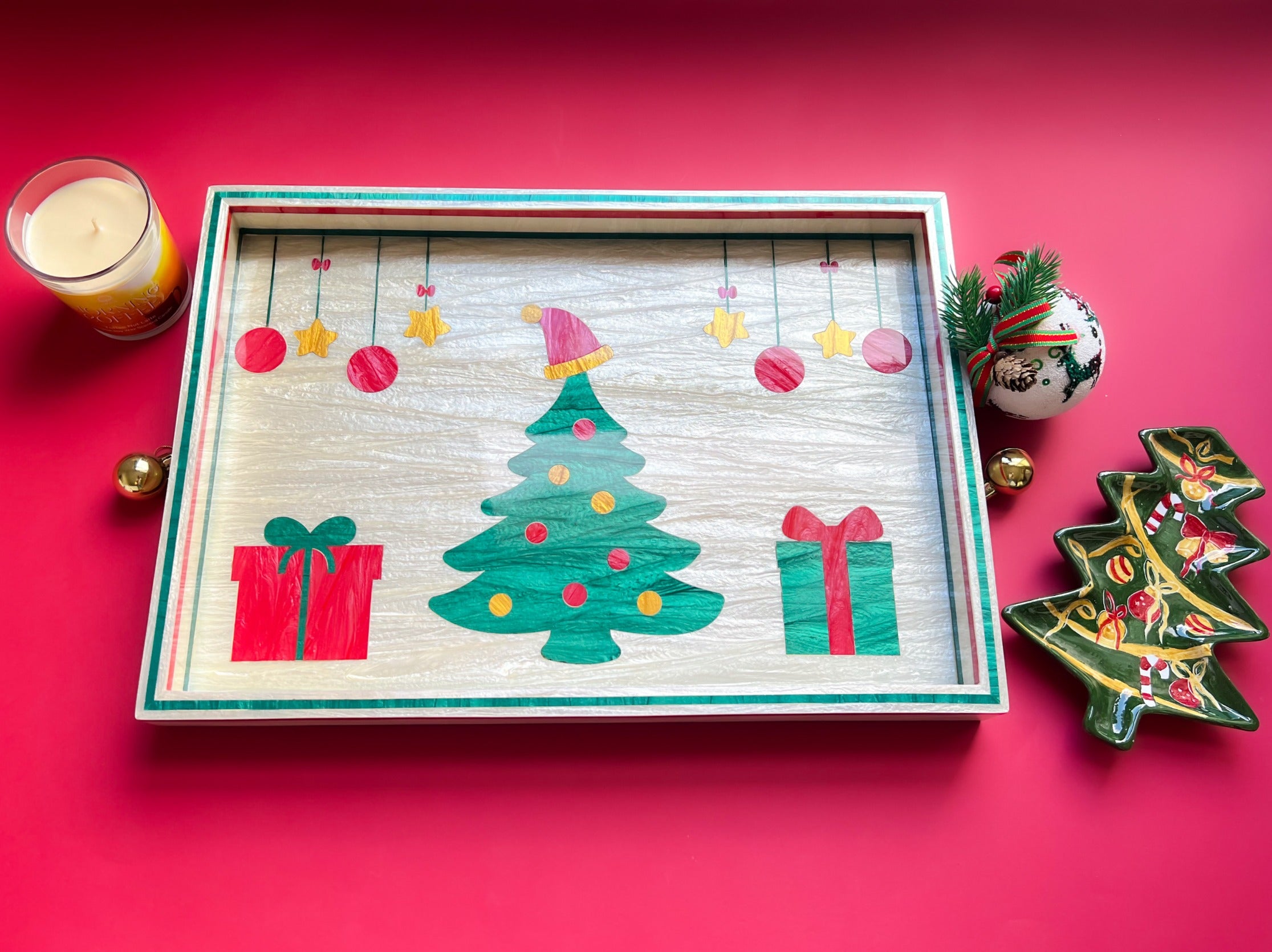 Christmas Gifts Wooden x Mother of Pearl Tray – 5
