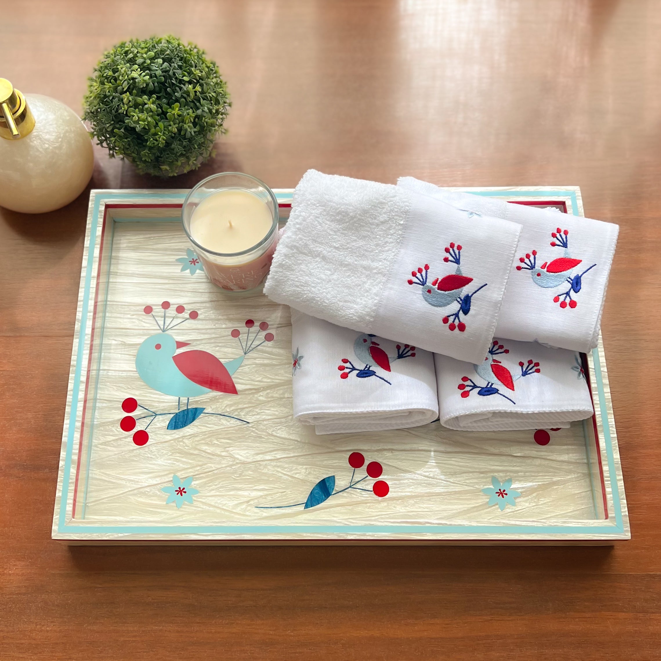 MANOKA Wooden x Mother of Pearl Tray – 4