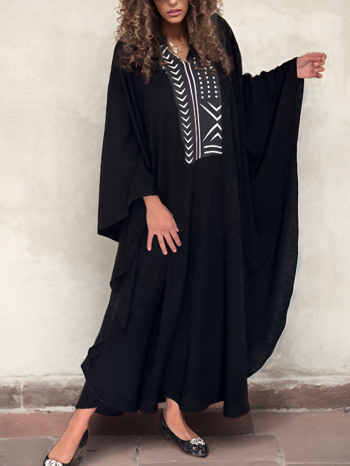 NOARINA Black Crepe Long Dress – 6