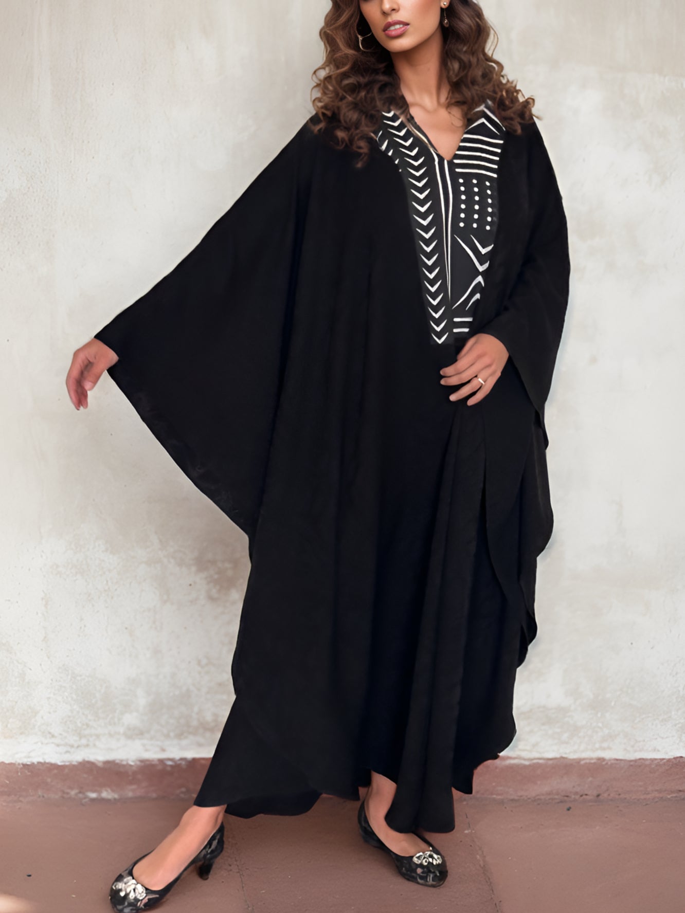 NOARINA Black Crepe Long Dress – 7