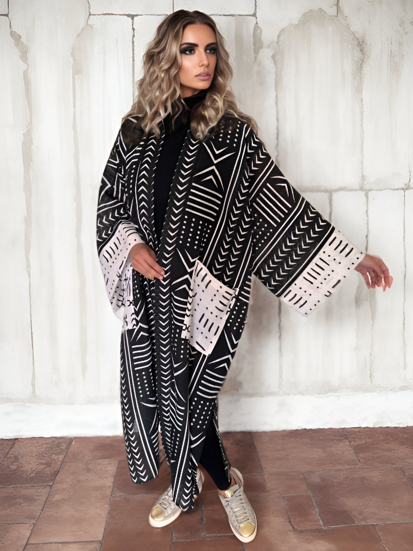 NOARINA Linen Pockets Long Kimono
