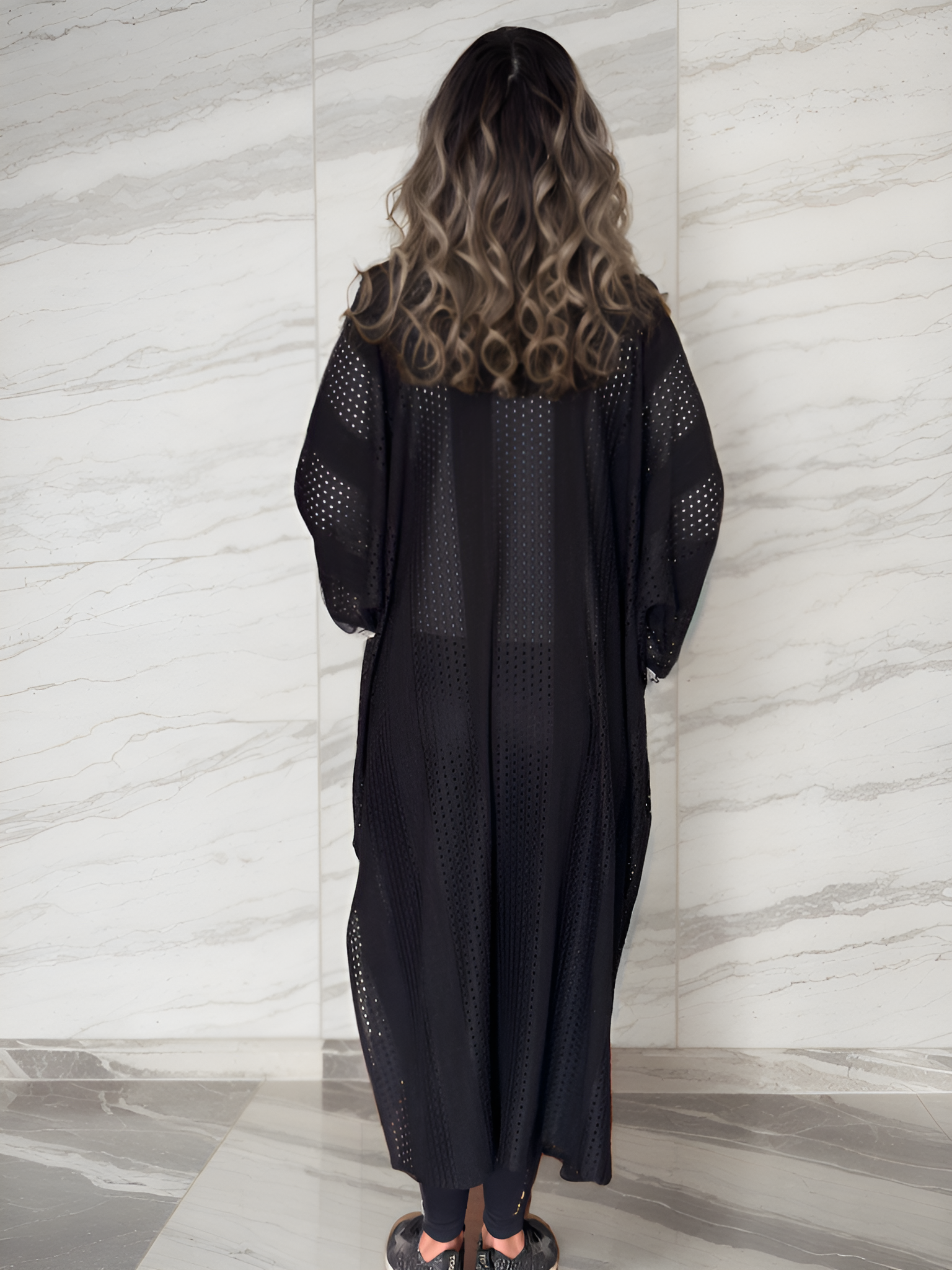 NOARINA Black x White Long Kimono – 8