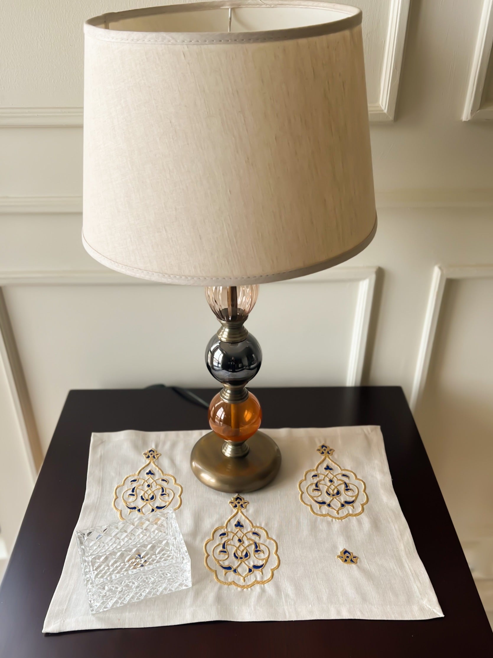 YAQEEN Gold X Green or Blue Linen Placemat/ Tablecloth – 4