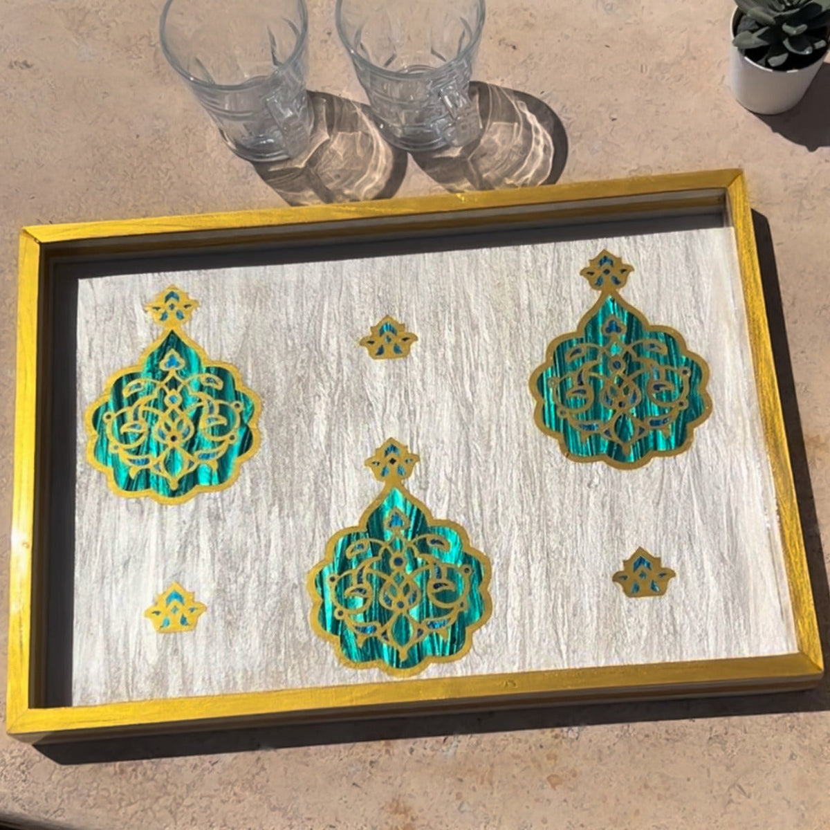YAQEEN Wooden x Mother of Pearl Tray – 5