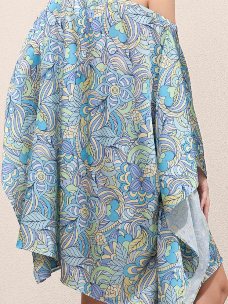 ZOMTRA Blue x Yellow Silk Dress – 3