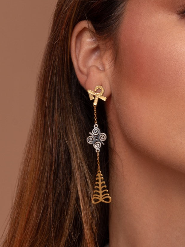 CHAMABELL Power Silver X Gold Plated “Earrings” – 3