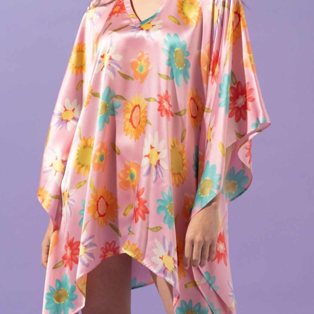 KUKAZ Pink 100% Pure Silk Short Dress – 3
