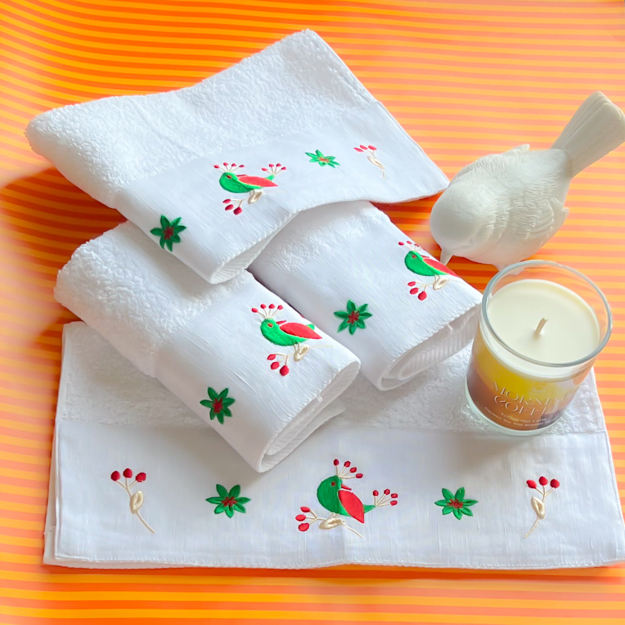 MANOKA Red x Green Guest Towel – 2