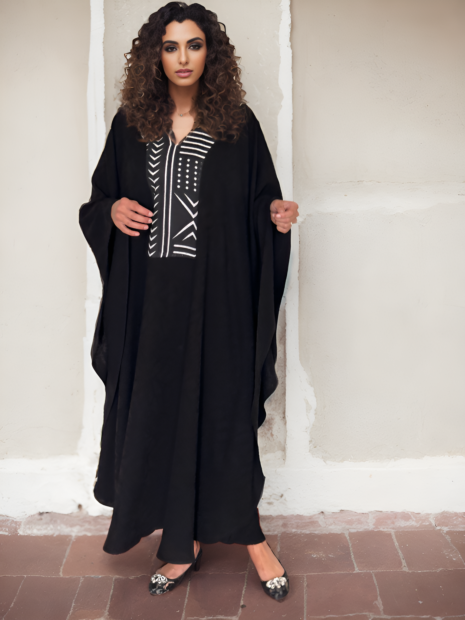 NOARINA Black Crepe Long Dress – 2