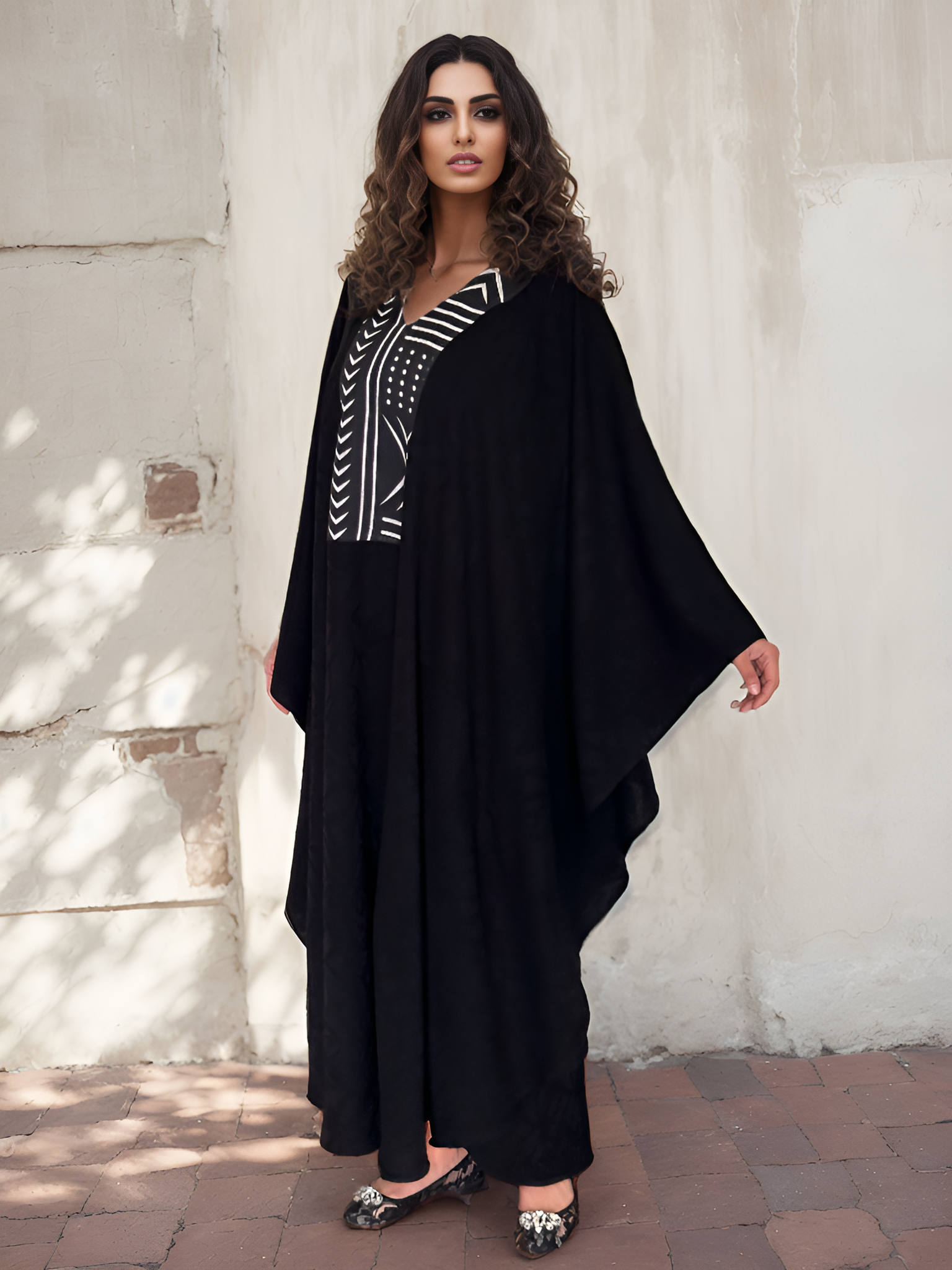 NOARINA Black Crepe Long Dress – 4