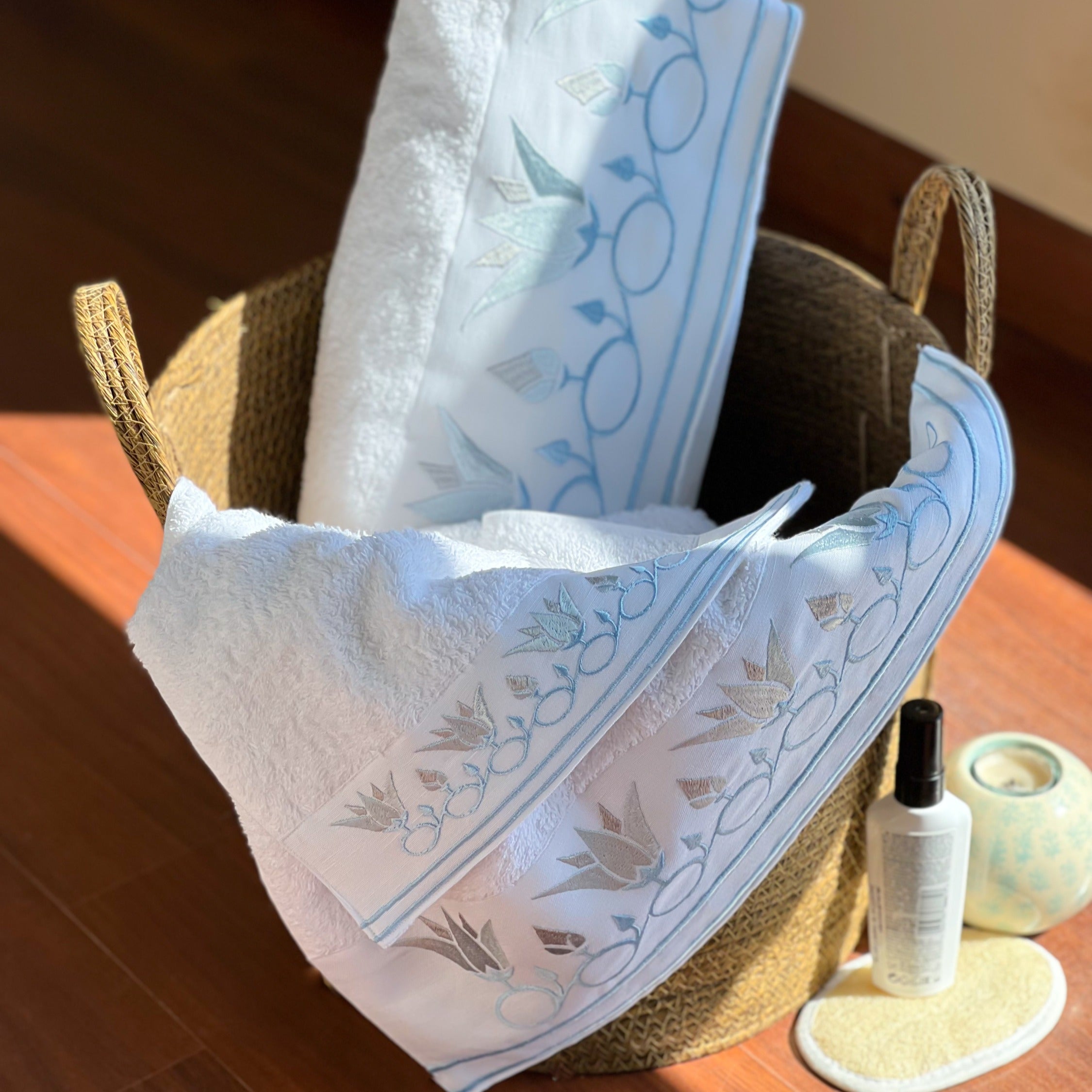 QADIMI Sesen Sky Blue Towels – 3