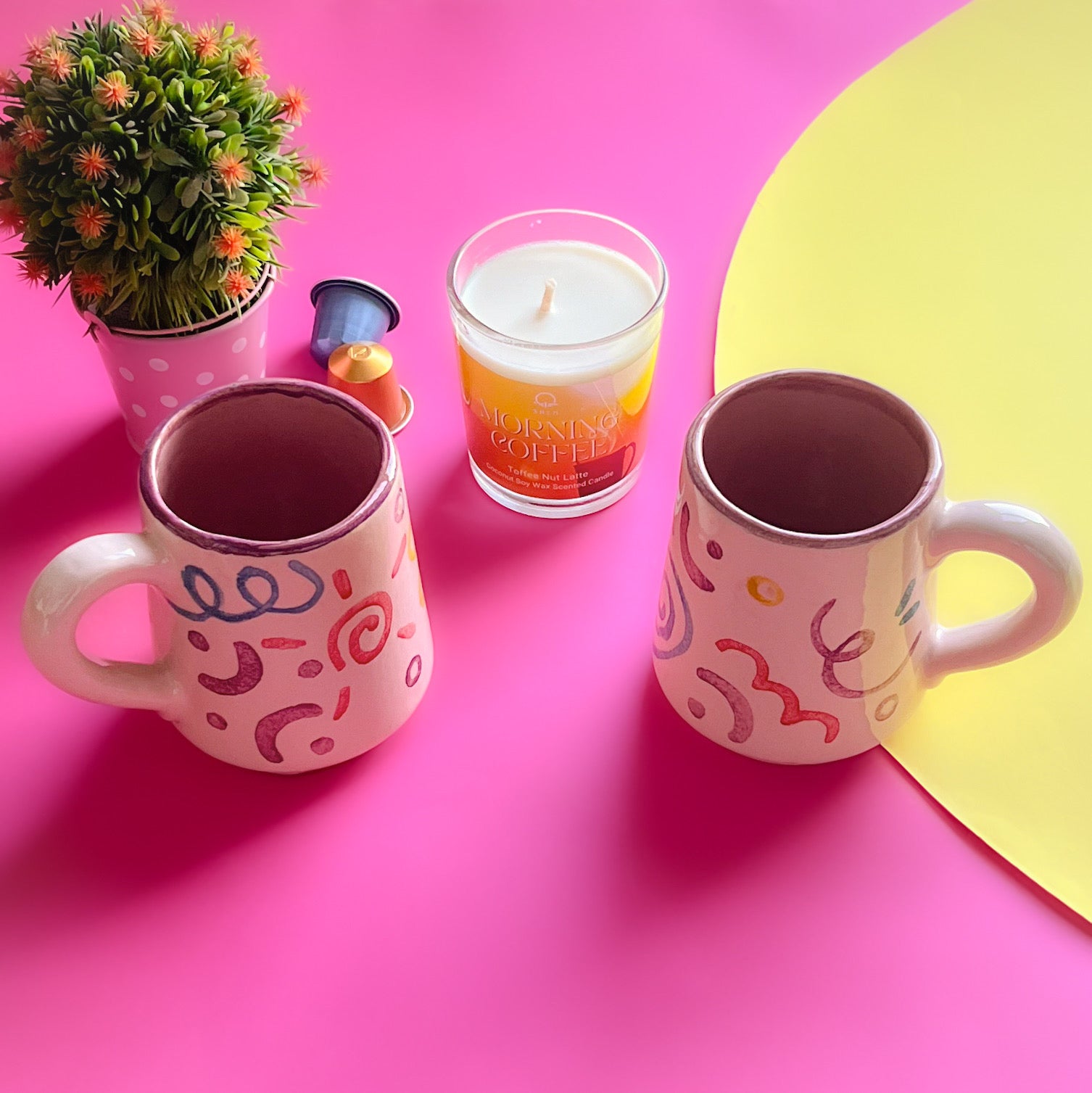 SAVING Bundle: 2 ASTRAT Mugs + 1 MOODY 250 gm Candle "SAVE 10%" – 8