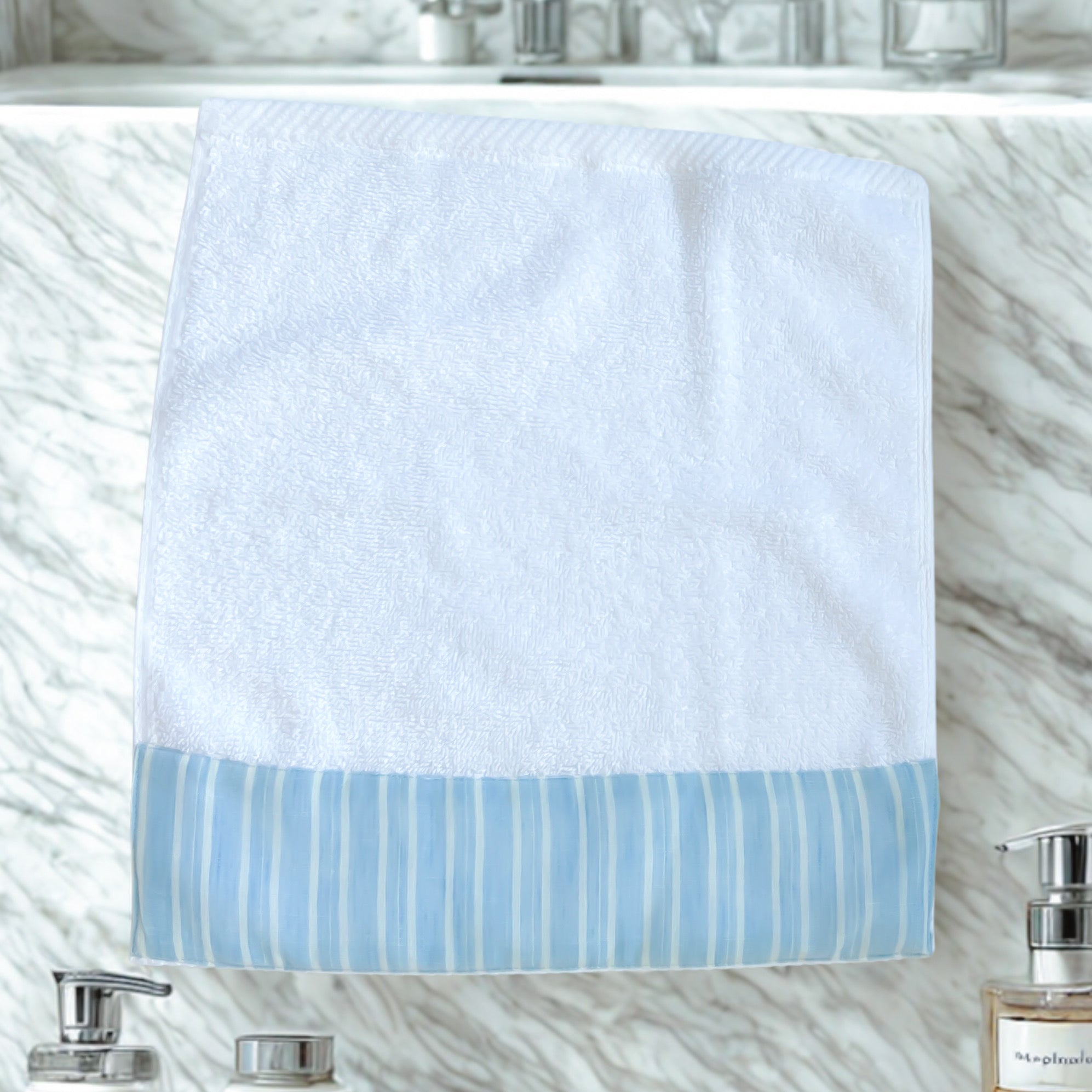 TELA Linen Blue Stripes Towels – 2