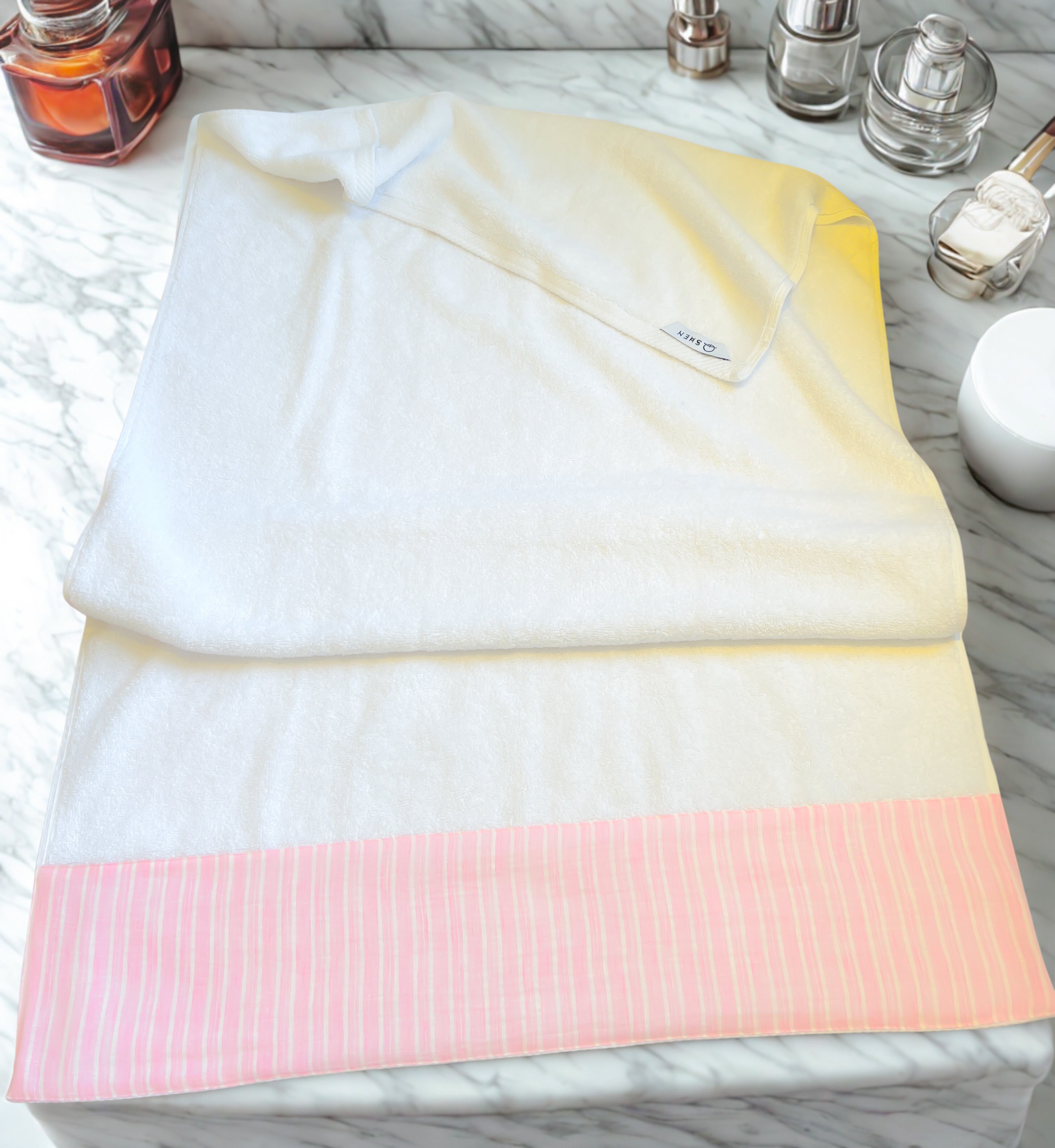 TELA Linen Pink Stripes Towels – 5