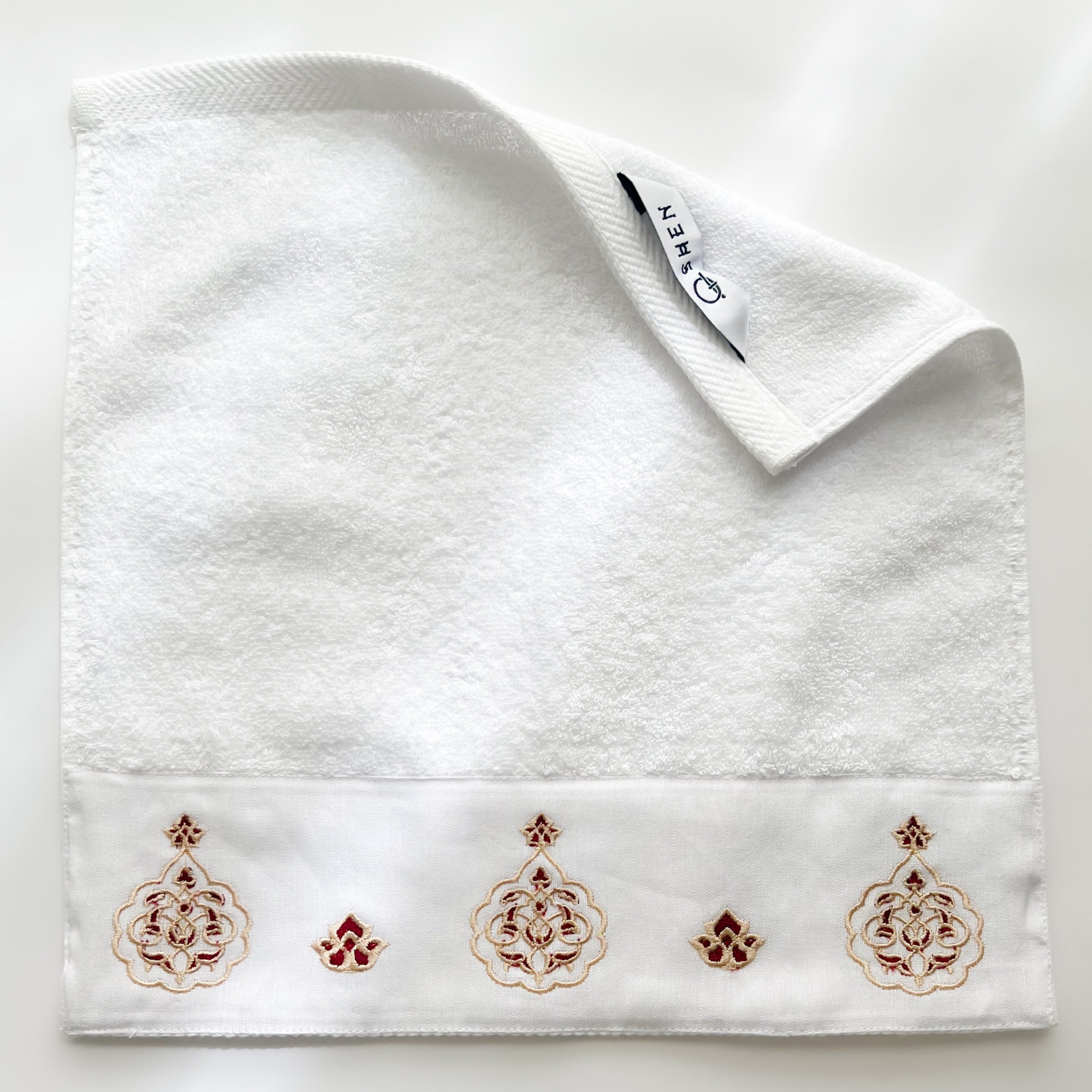 YAQEEN Gold X Burgundy Towels – 3
