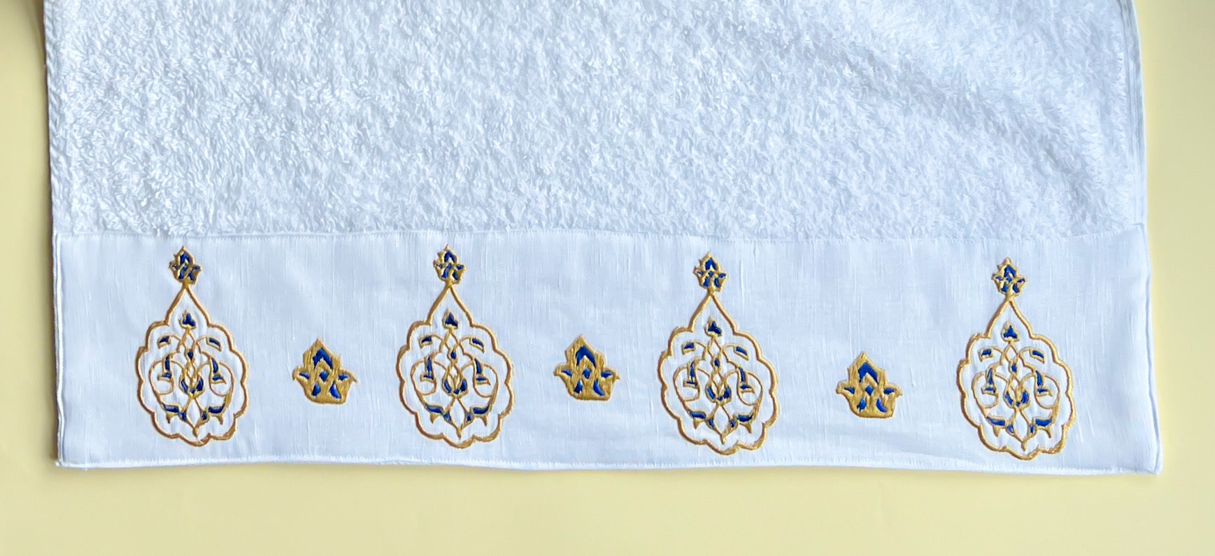 YAQEEN Gold X Blue Towels – 5