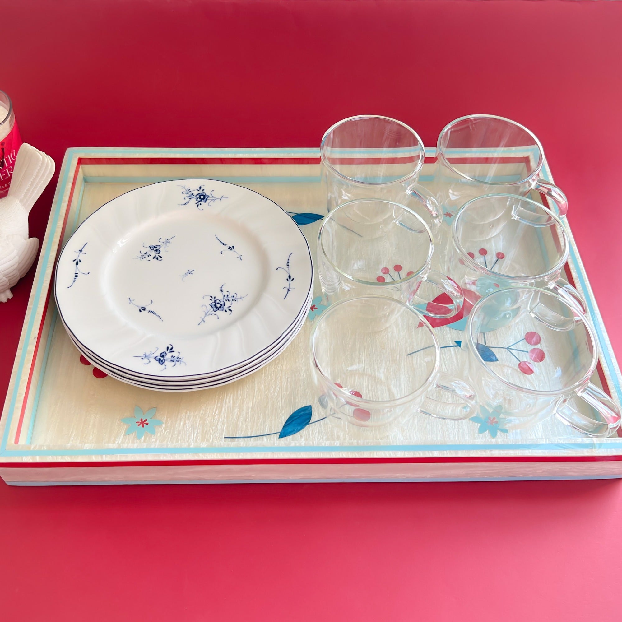 YAQEEN Wooden x Mother of Pearl Tray – 11